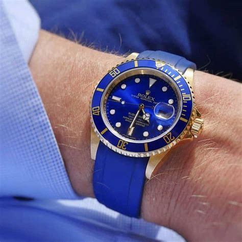 rolex submariner blue band|best straps for rolex submariner.